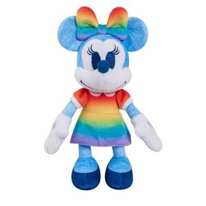 4/$25 Disney Pride Minnie Mouse Plush in Rainbow Colors 9” Collectors Edition